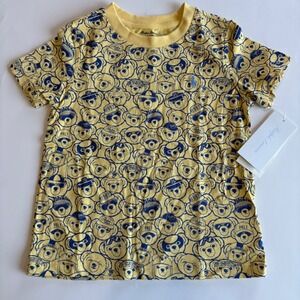 Ralph‎ Lauren Polo Bear T-Shirt Yellow Blue Graphic Tee Toddler 24M Allover NWT